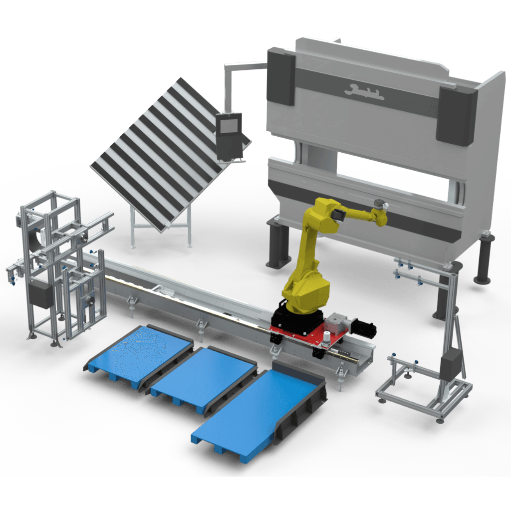 Robotic bending cell for a BAYKAL press